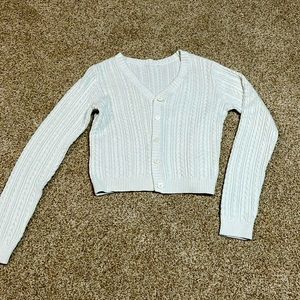 White women’s cropped sweater size small